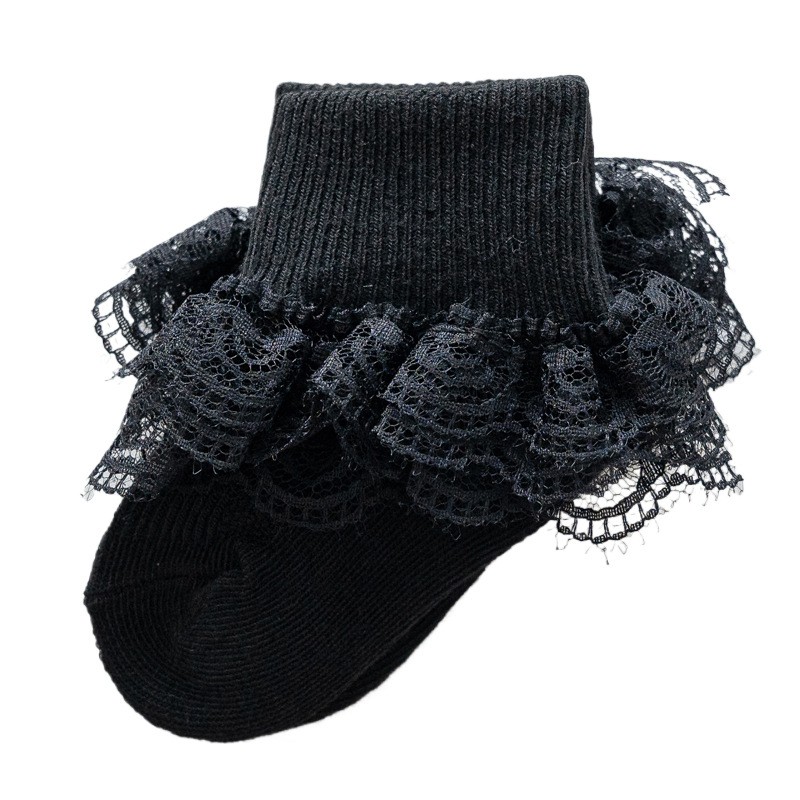 Eyelet Socks Manufacturer - Ruffle Lace Floral