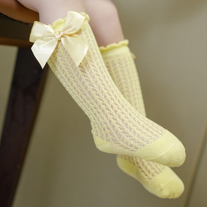 Mesh Socks Supplier - Knee High Bowknot