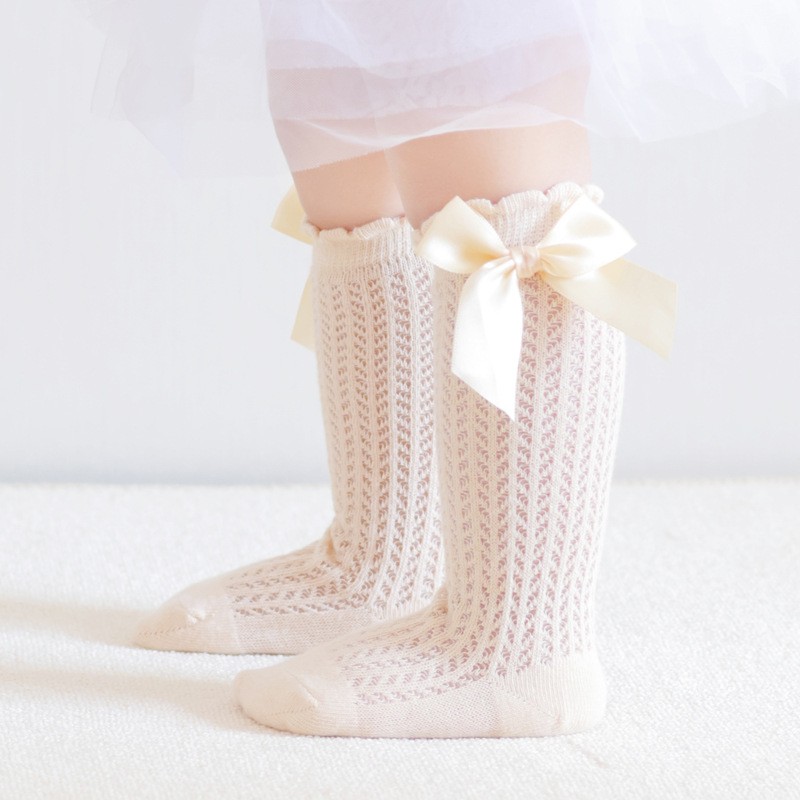 Mesh Socks Supplier - Knee High Bowknot