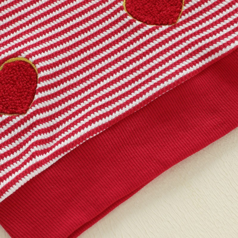 Valentine Sweatshirt Factory - Heart Embroidery Long