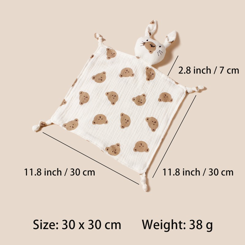 Security Blanket Factory - Leopard Muslin Lovey