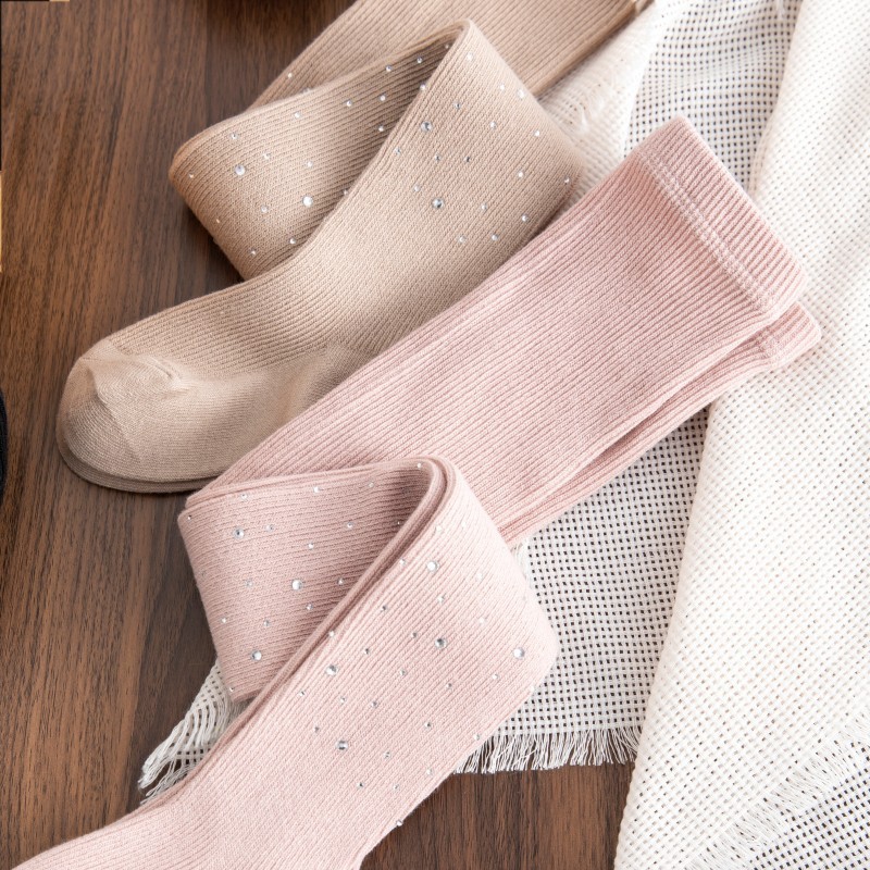 Rhinestone Tights Factory - Sparkle Ribbed Stockings