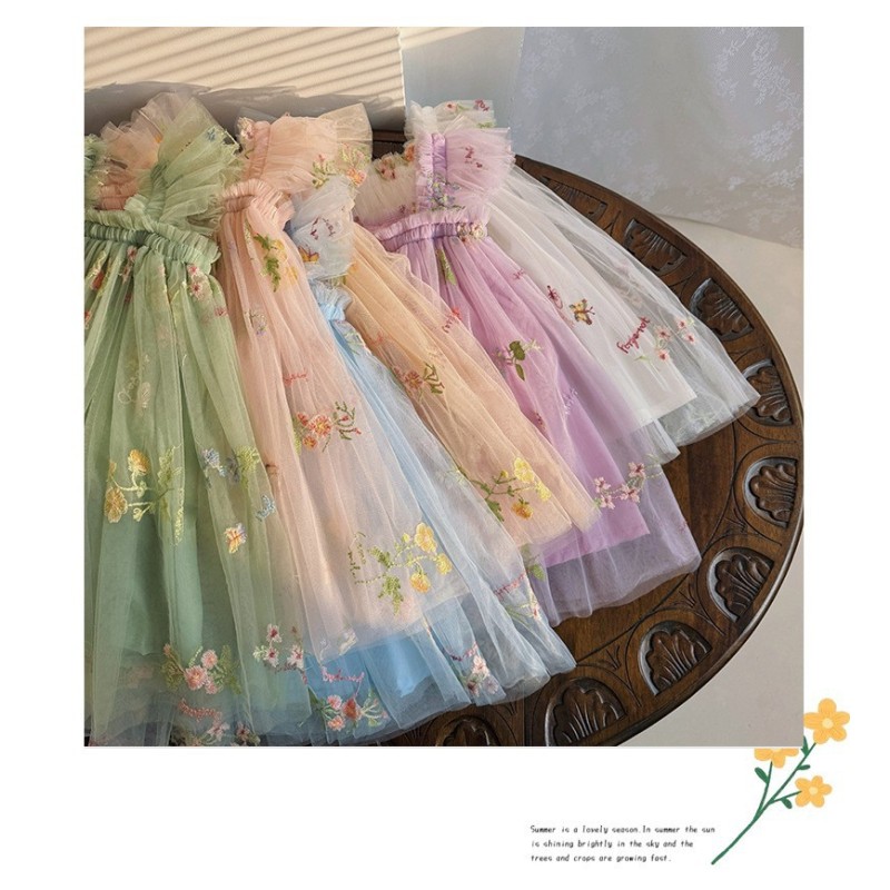 Tutu Dress Manufacturer - Floral Embroidery Ruffle