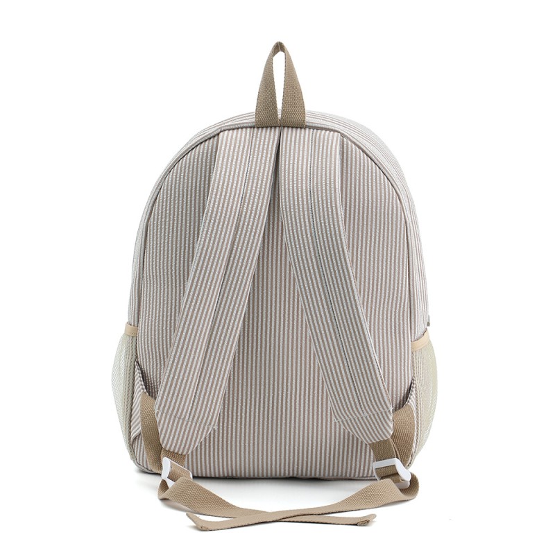 Seersucker Backpack Factory - Preppy School Bag