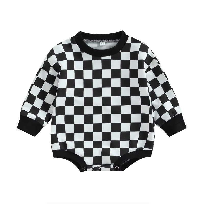 Checkered Romper Supplier - Retro Oversized Sweatshirt