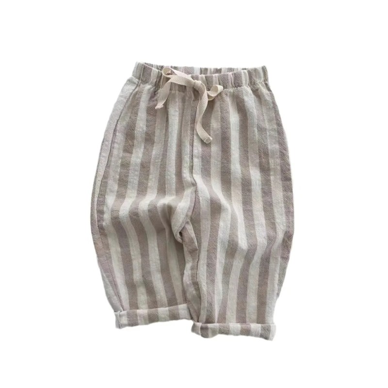 Stripe Pants Factory - Beach Drawstring Trousers