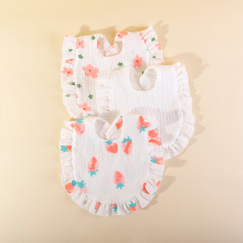 Drool Bibs Manufacturer - Cotton Ruffle Muslin