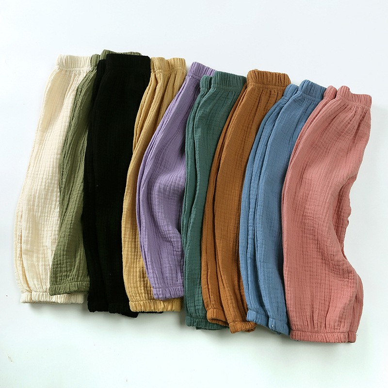 Cotton Pants Supplier - Muslin Elastic Waist