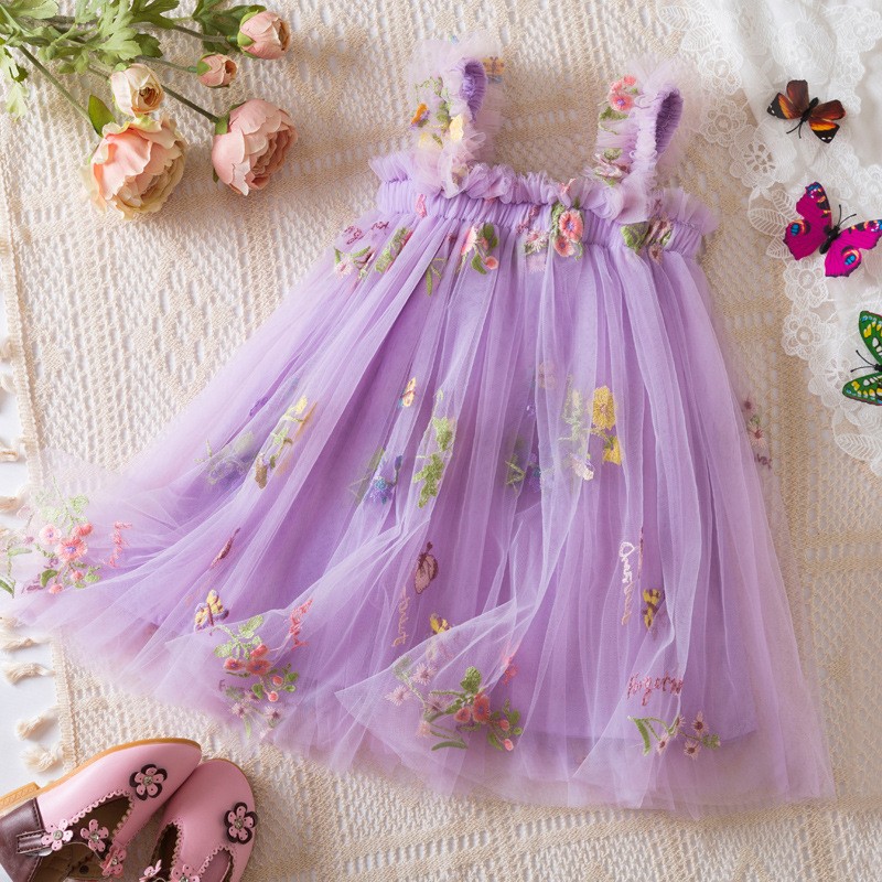 Girls Dress Supplier - 3D Embroidery Flower