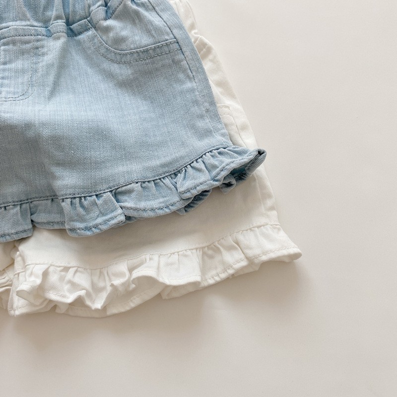 Denim Shorts Manufacturer - Ruffle Beach Casual