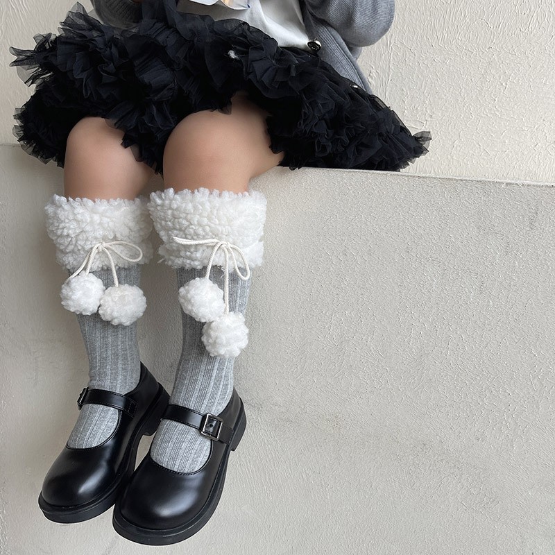 Boot Socks Factory - Lamb Fleece Pom Pom