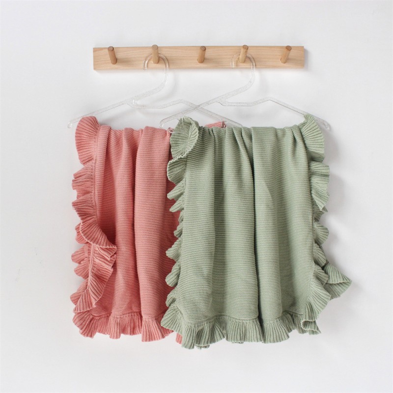 Ruffle Blanket Supplier - Solid Frill Knit