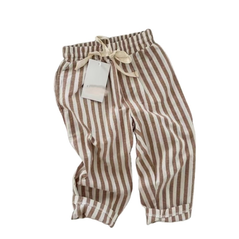 Stripe Pants Factory - Beach Drawstring Trousers