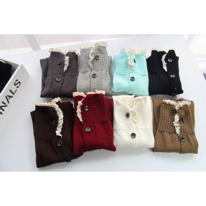 Leg Warmer Manufacturer - Lace Button Knitted