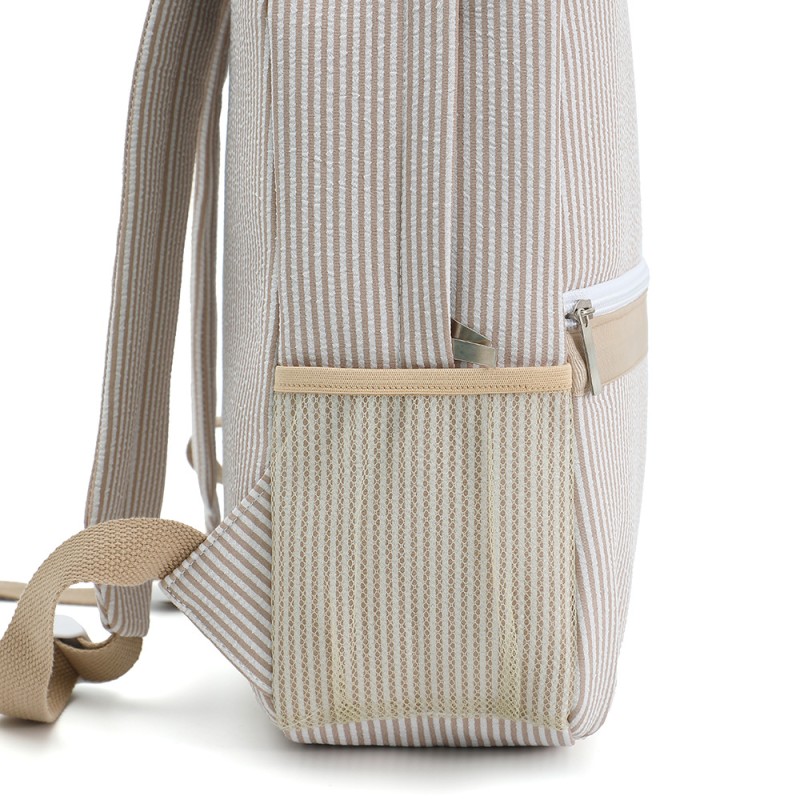 Seersucker Backpack Factory - Preppy School Bag