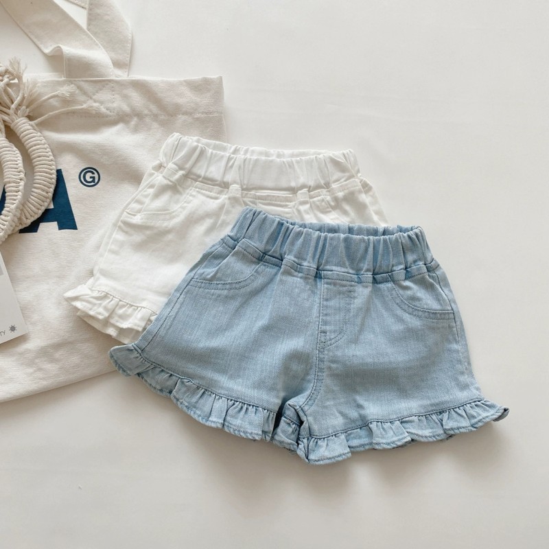 Denim Shorts Manufacturer - Ruffle Beach Casual