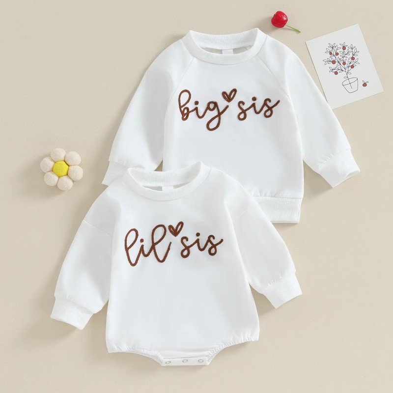 Sister Romper Supplier - Matching Chenille Embroidery