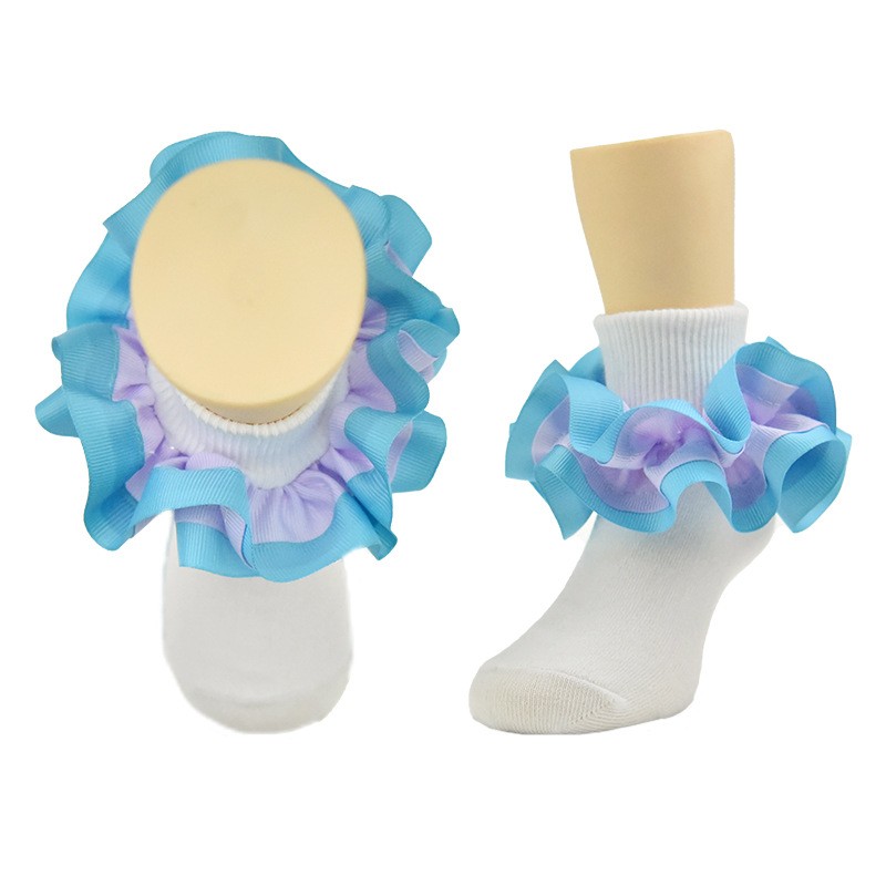 Ruffle Socks Supplier - Lace Rainbow Frilly