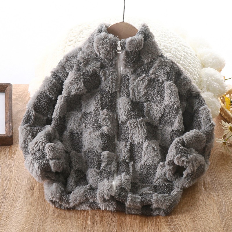 Fuzzy Jacket Supplier - Checkered Cozy Fleece