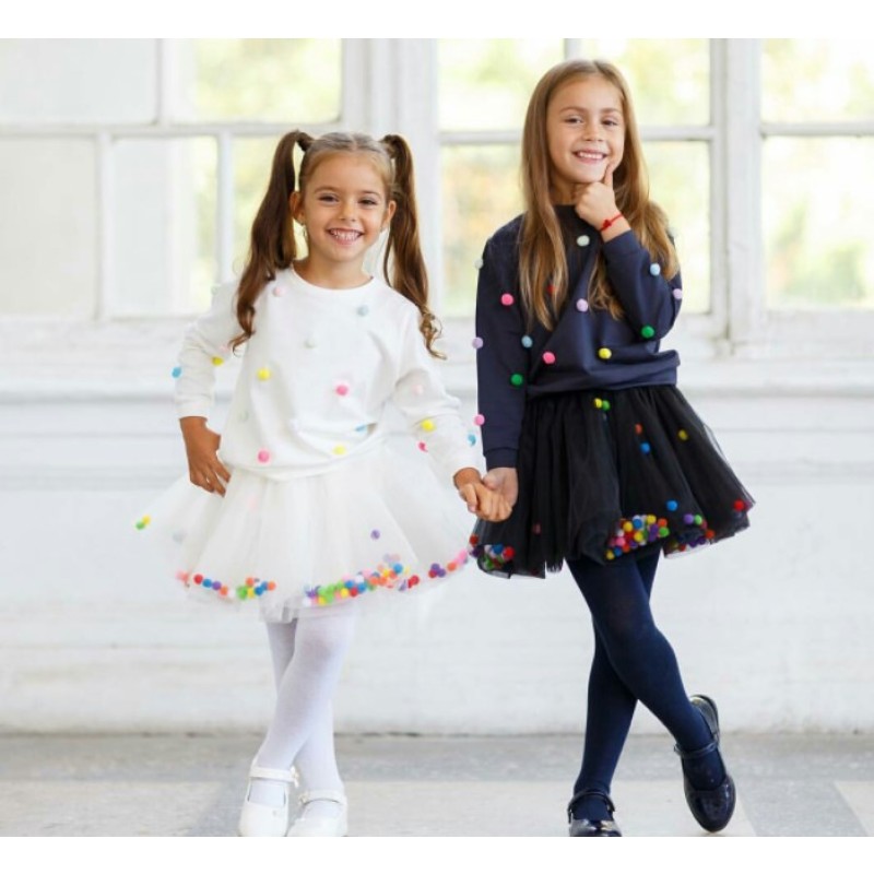 Infant Tutu Supplier - Rainbow Pom Pom Dress