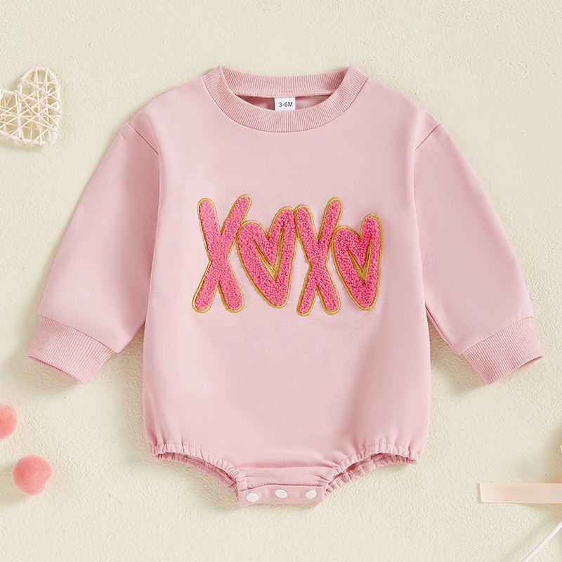 Valentine Romper Manufacturer - XOXO Embroidery Bodysuit