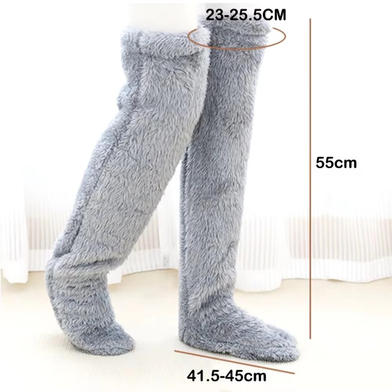Thigh High Socks Supplier - Plush Fuzzy Leg