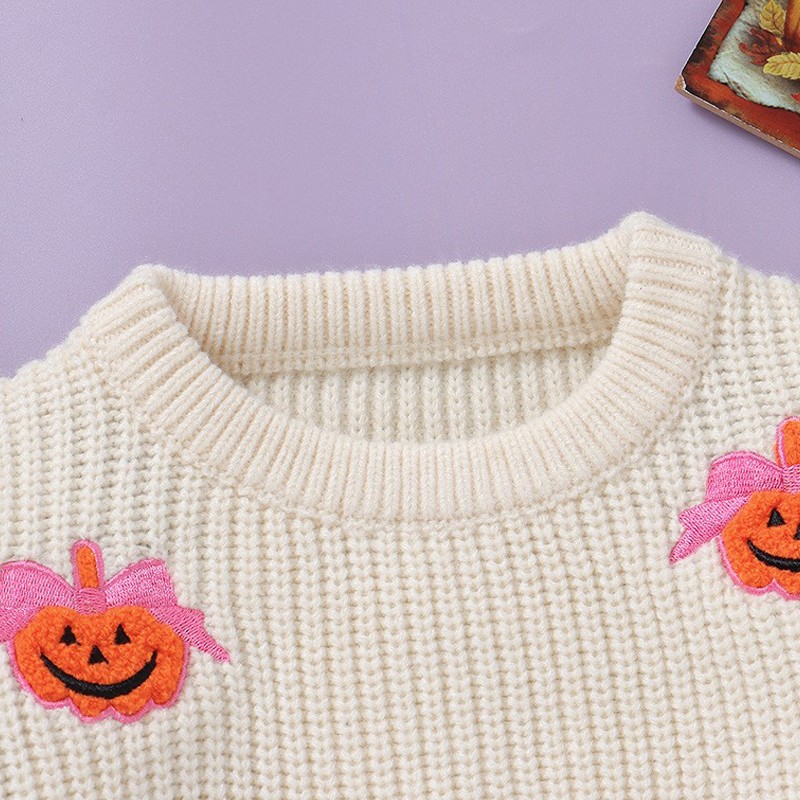 Halloween Sweater Manufacturer - Pumpkin Embroidery