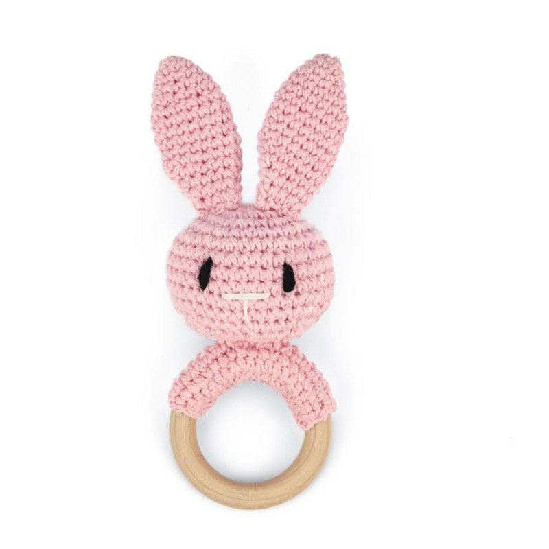 Crochet Rattle Supplier - Handmade Bunny Ring
