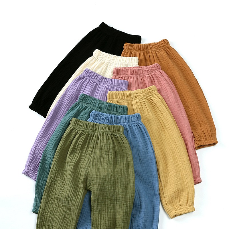 Cotton Pants Supplier - Muslin Elastic Waist