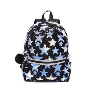 Glitter Backpack Factory - Sequin Stars School