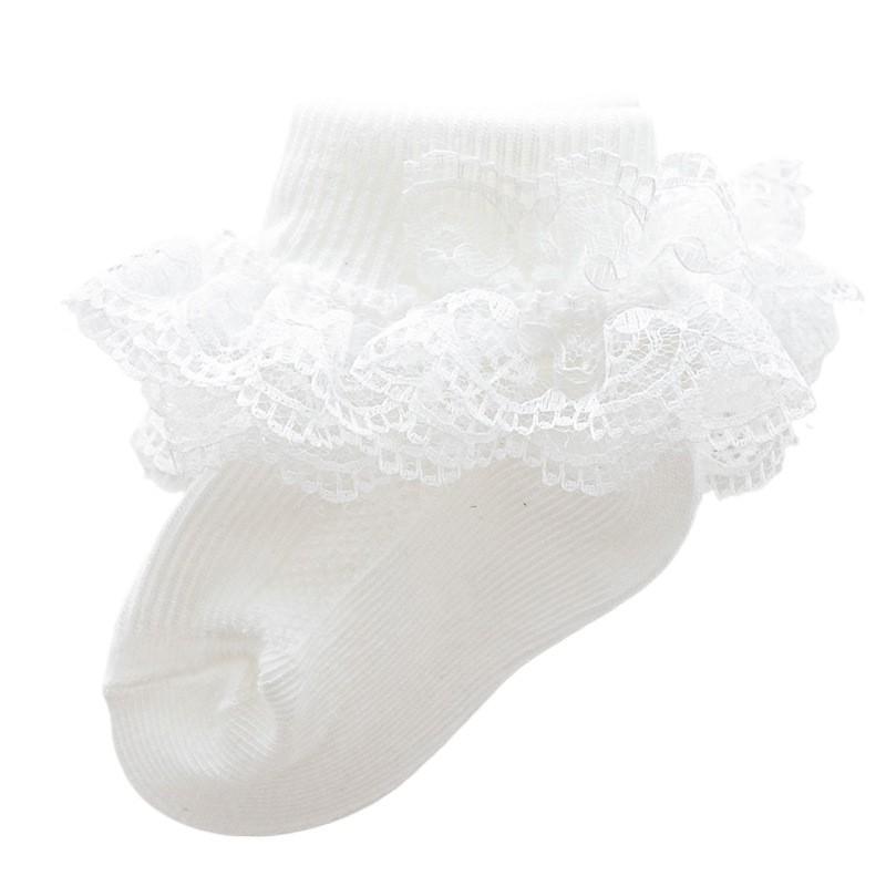 Eyelet Socks Manufacturer - Ruffle Lace Floral