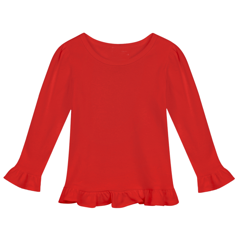 Blank Shirts Factory - Ruffle-hem Girl