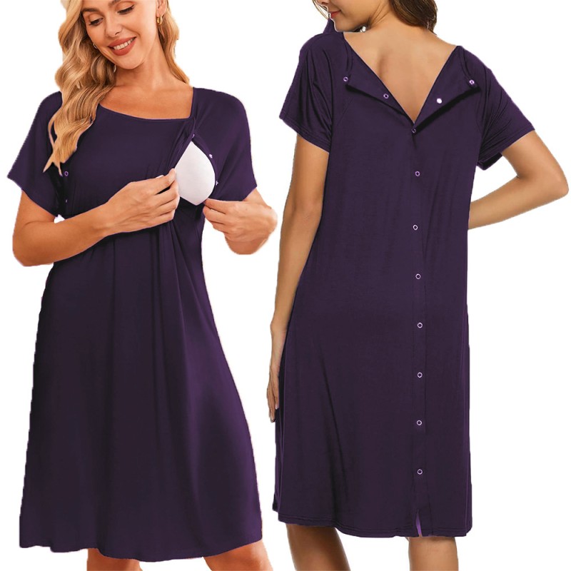 Women Nightdress Supplier - Satin V-Neck Comfortable