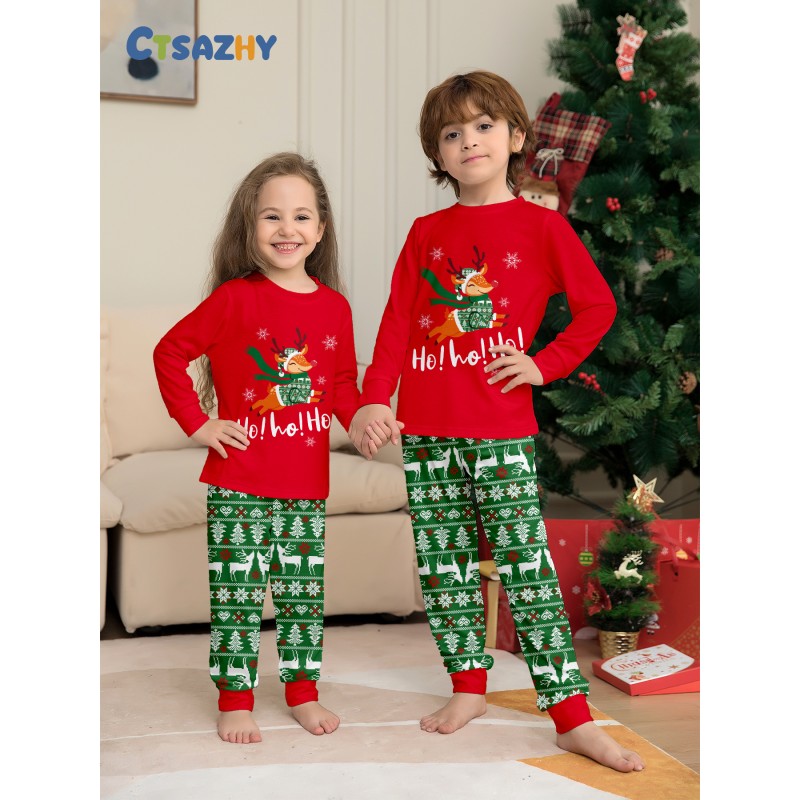 Family Pajamas Manufacturer - Deer Print Festive