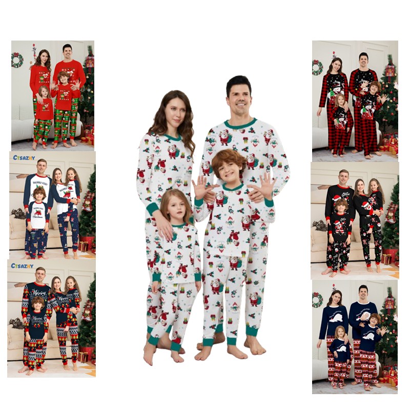 Christmas Pajamas Manufacturer - Snowman Santa Plaid