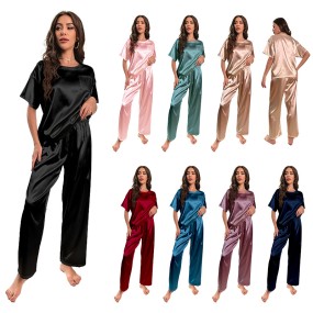 Satin Pajamas Supplier - Short Sleeve Shirt