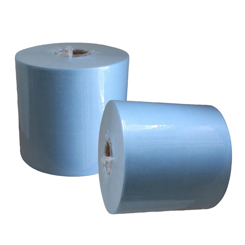 Industrial Wipe Factory - Blue Large Rolls Dust Free Oil