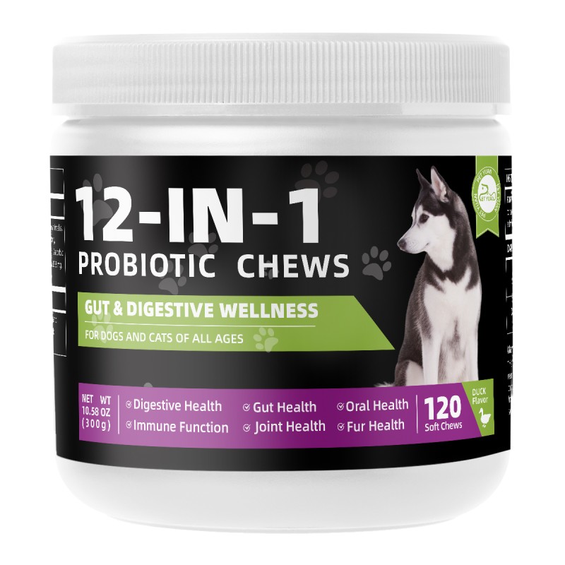 OEM ODM Multi-effect Combined Immunity Enhancing Probiotic Soft Chews for Pets Daily Health Supplements for All Age Groups