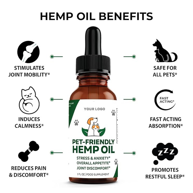 Calming Drops Dog Calming Treat with Anxiety and Pain Hemp Calming Drops for Dogs Hemp Calming Drops