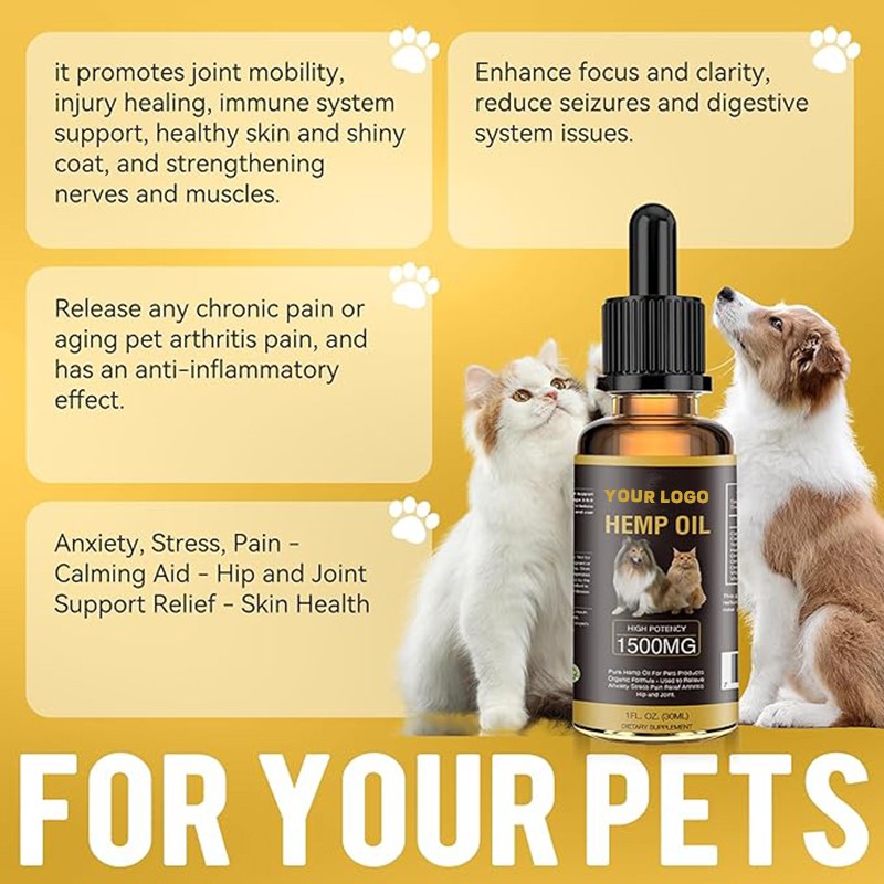 Custom Dogs Drops Relief Stress Drops Pet Nutritional Supplements Anxiety Relief Pet Treat Calming Supplement Dogs Calming Treat