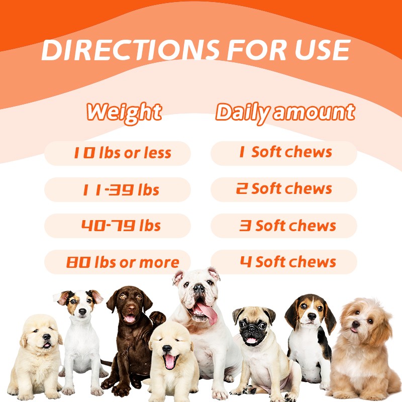 Pet Yuan OEM ODM Private Label Factory Supply Digestive Probiotic Soft Chews for Dogs Pet Multivitamin Nutritional Supplement