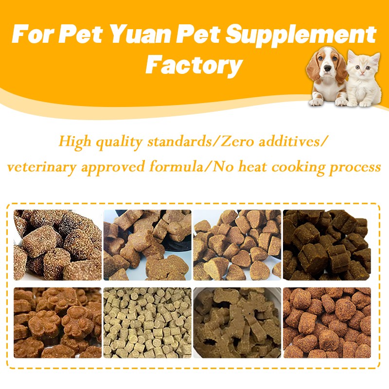 Pet Yuan Pet Bites Dog Chews Hip Joint Support Supplement for Chicken Turkey Tuna Flavored Bottles Fish Application