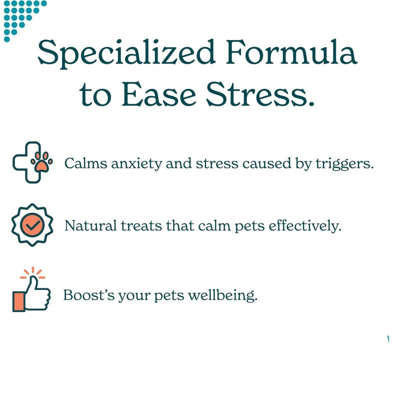 Custom OEM Fast-Acting Pet Calming Supplement Natural Ingredients Anxiety Relief Chews for Dogs Cats