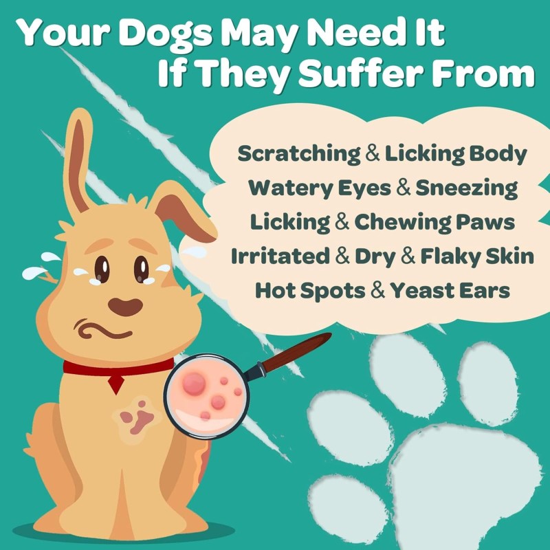 Natural Additive-free Pet Anti-allergy Anti-itch Immune Soft Chews Relief of Allergy Itching to Improve Anti-allergy Immunity