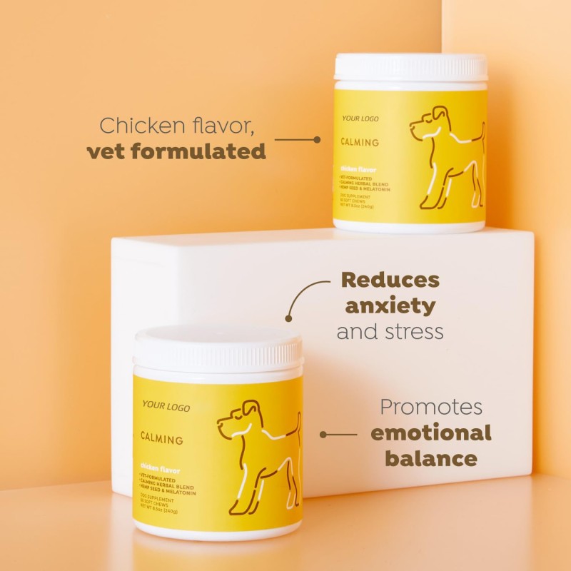 Calming Dog Chews Relief Stress Storms Barking Separation Pet Food Dog Calming Treats