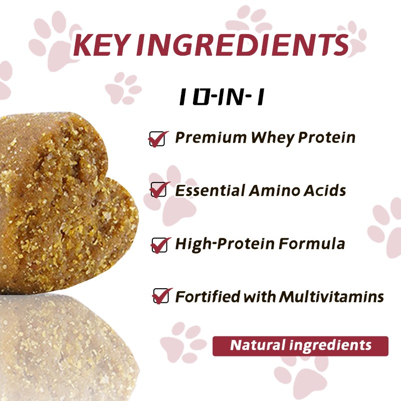 Muscle Gain Power Soft Chews Strengthens Muscle Growth Maintenance Suppelments Pet Nutritional Muscle Builder for Dogs