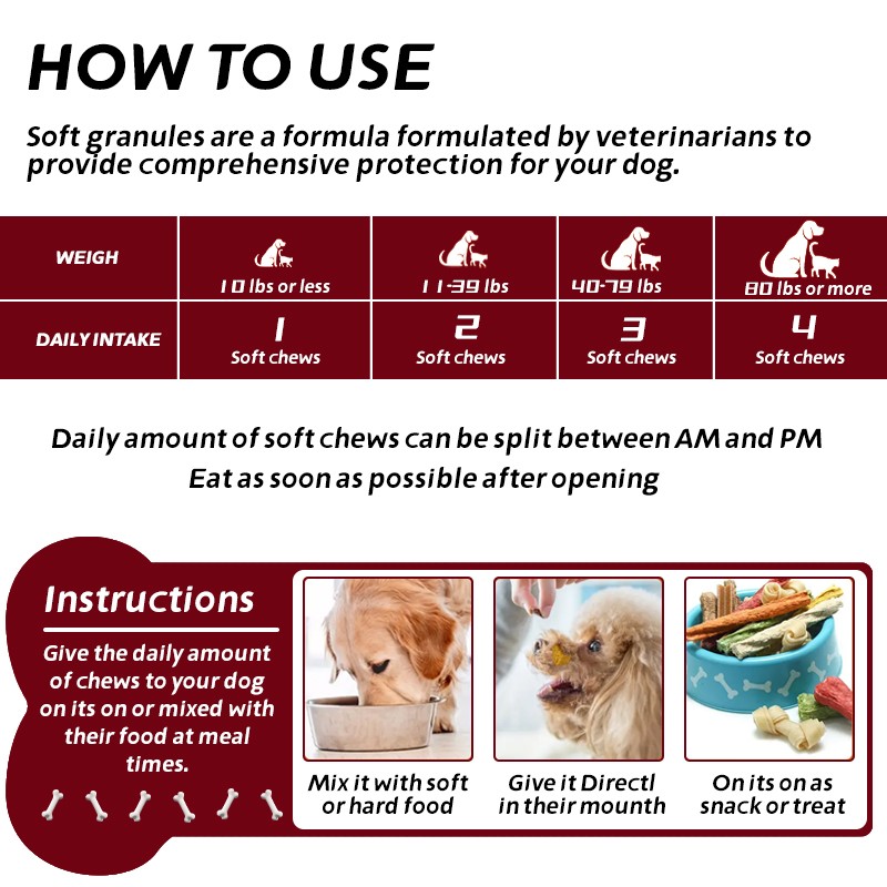 Muscle Gain Power Soft Chews Strengthens Muscle Growth Maintenance Suppelments Pet Nutritional Muscle Builder for Dogs