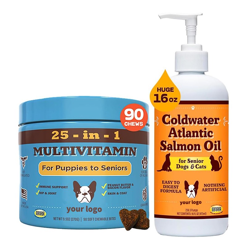 Custom Easy Absorbable Pet Multifunctional Multivitamin Soft Chewable Tablets for Dogs Pet Healthy Daily Nutritional Supplement