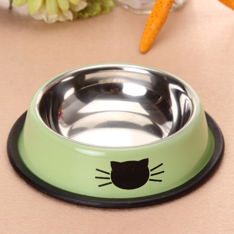Factory Wholesale Stainless Steel Anti-slip Pet Water and Food Bowls Easy to Clean Thickened cat and Dog Food Bowls
