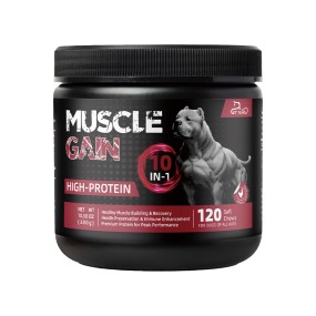 Pet Yuan Muscle Gain Soft Chews Tablets Powder Muscle Development & Recovery for All Dogs Body Mass Building Dietary Supplement